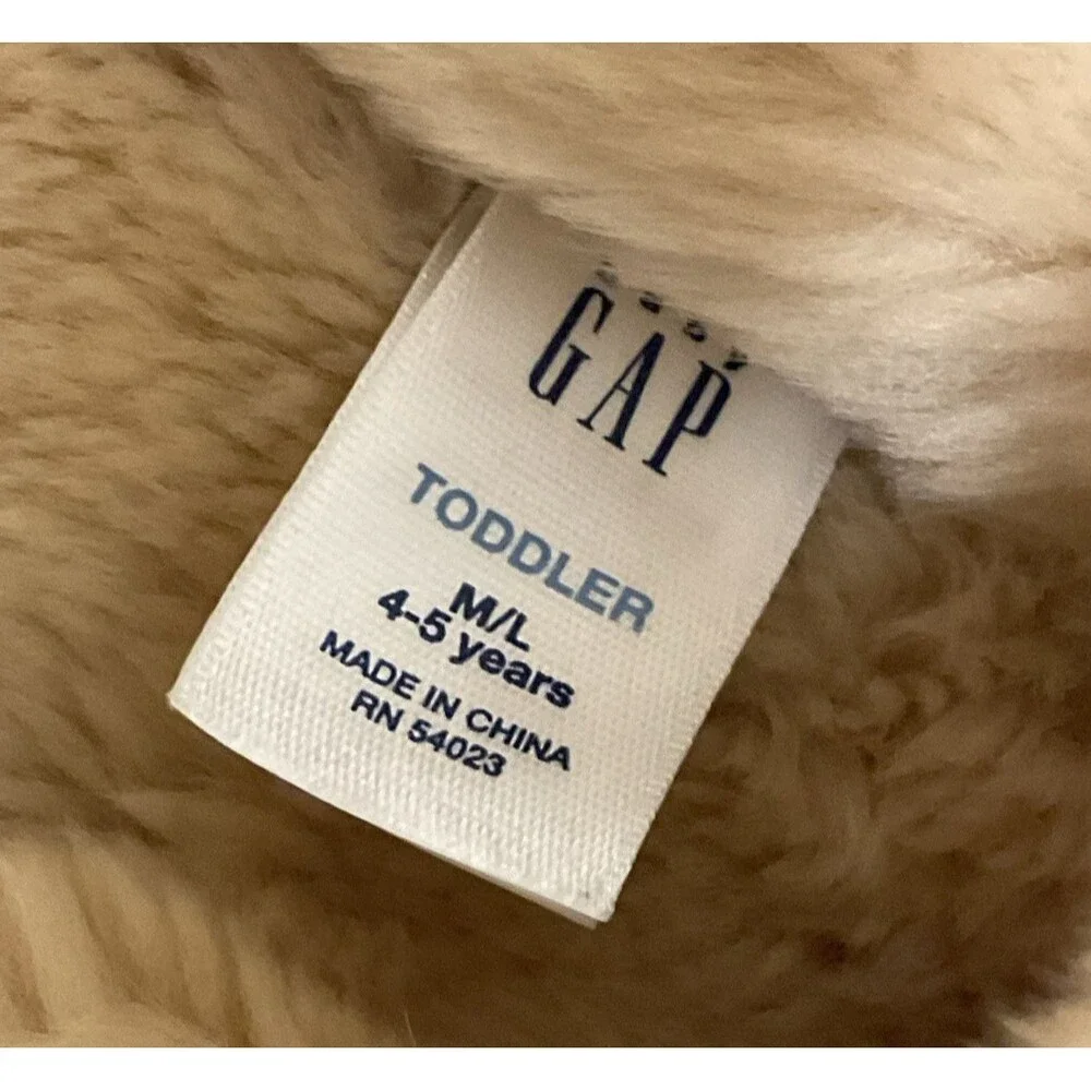 Baby Gap M/L 4-5 Years Warm Faux Fur‎ Trapper Ushanka Beige Winter Hat